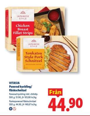 VITASIA Panerad kyckling/fläskschnitzel