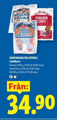 KARTANON/HK/ATRIA/ Länkkorv