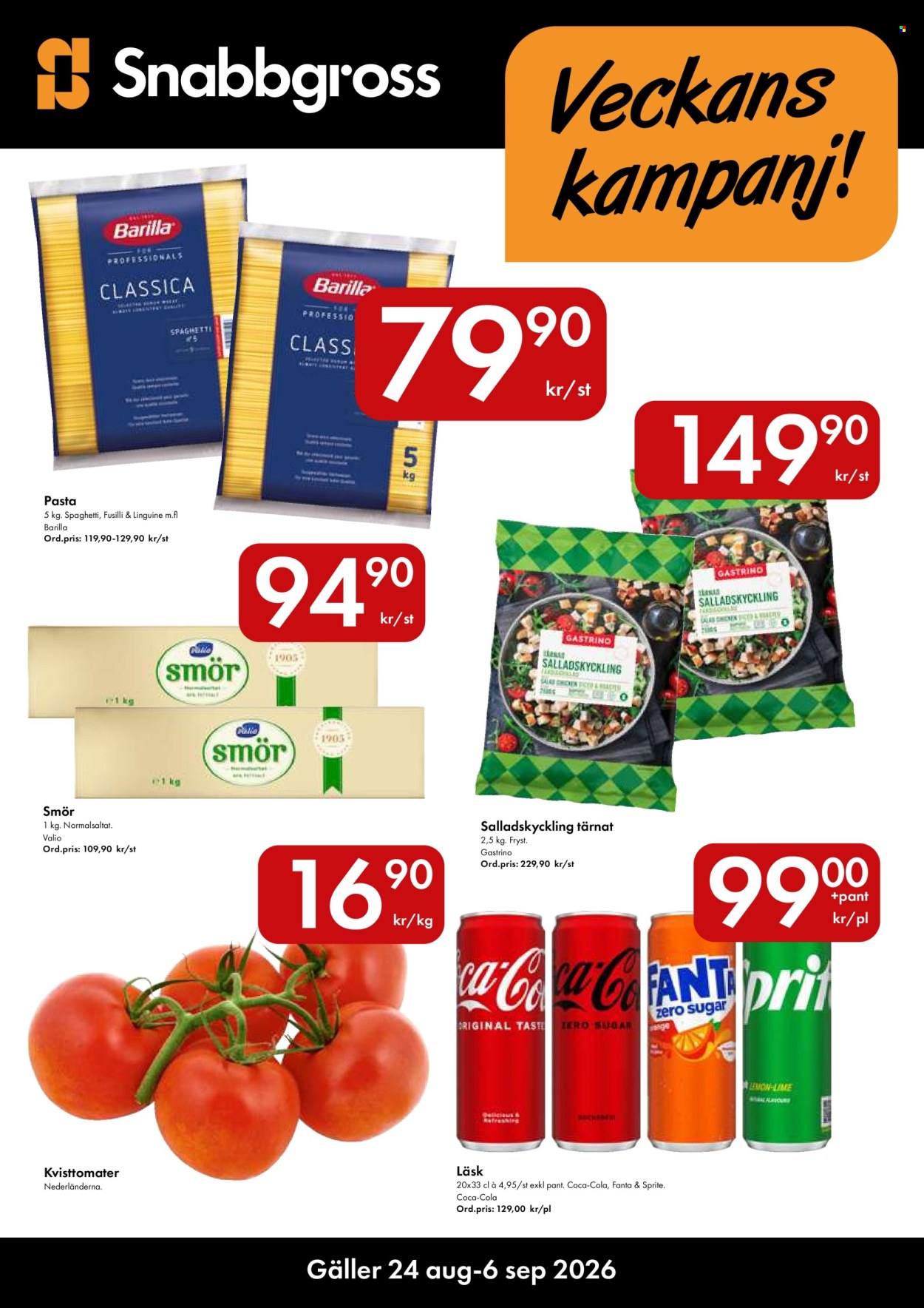 Snabbgross reklamblad - 24/8 2026 - 6/9 2026. Sida 1