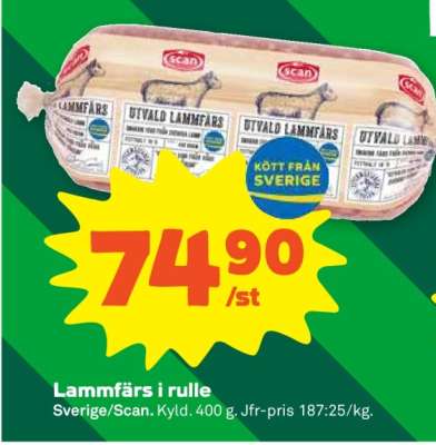 Lammfärs i rulle