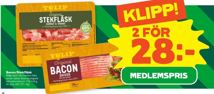 BACON, STEKFLÄSK
