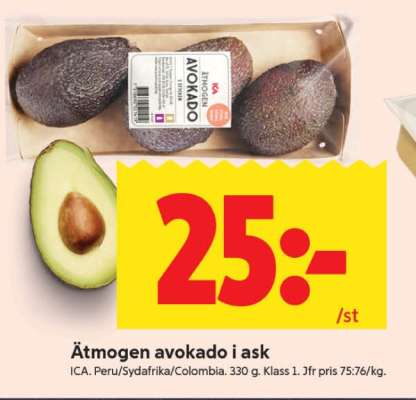 Ätmogen avokado i ask