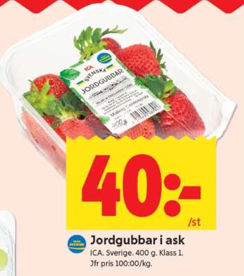 Jordgubbar i ask