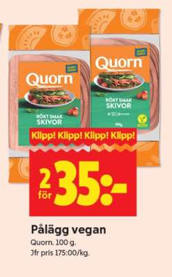 Pålägg vegan