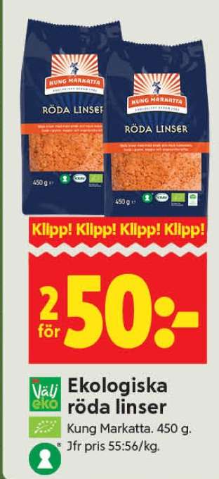 Ekologiska röda linser