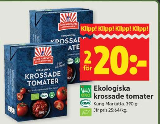 Ekologiska krossade tomater