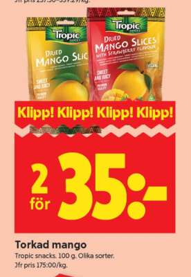 Torkad mango