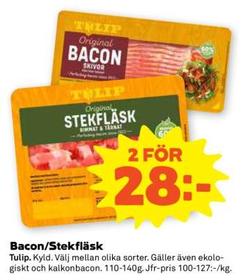 BACON, STEKFLÄSK