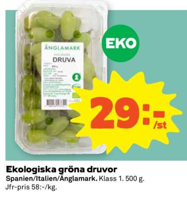 Ekologiska Gröna Druvor