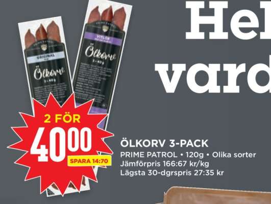 Ölkorv 3-pack