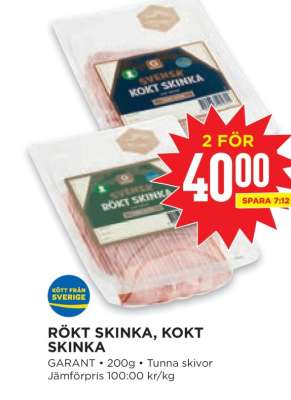Rökt Skinka, Kokt Skinka