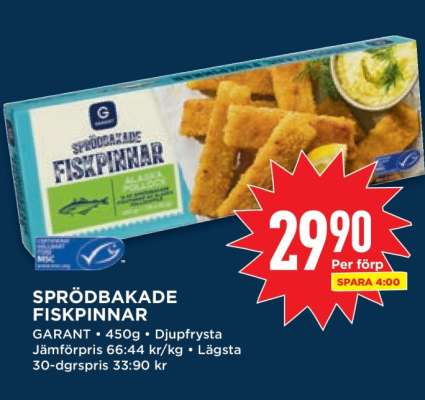 SPRÖDBAKADE FISKPINNAR