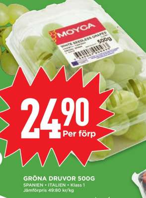 GRÖNA DRUVOR 500G