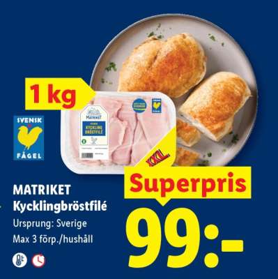 Matriket Kycklingbröstfilé