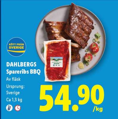 Dahlbergs spareribs BBQ
