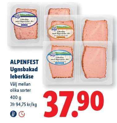 ALPENFEST Ugnsbakad leberkäse