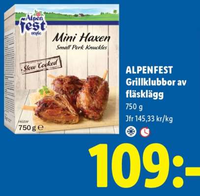 Alpenfest Grillklubbor av fläsklägg