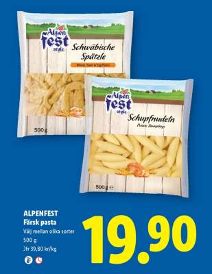 ALPENFEST Färsk pasta