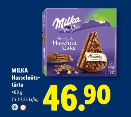 MILKA Hasselnötstårta