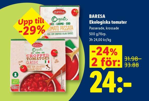 BARESA Ekologiska tomater