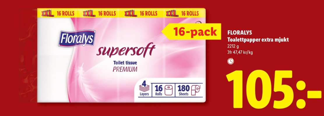 FLORALYS Toalettpapper extra mjukt