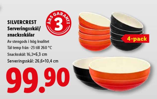 SILVERCREST Serveringsskål/snacksskålar