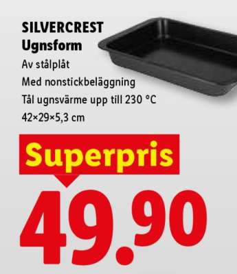SILVERCREST Ugnsform