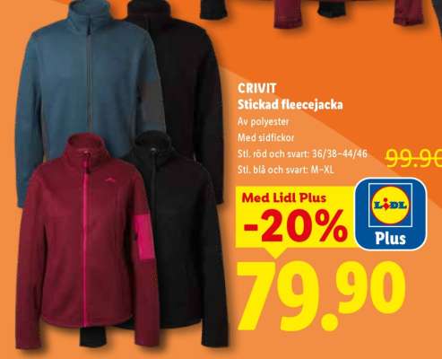 CRIVIT Stickad fleecejacka