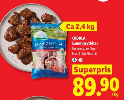 QIBBLA Lammgrytbitar