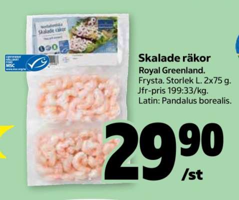 Skalade Räkor