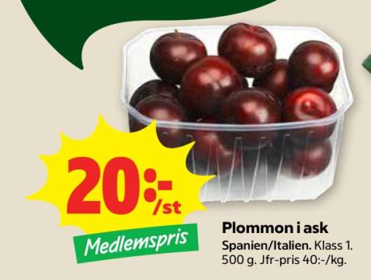 Plommon i ask