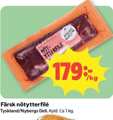 Färsk Nötytterfilé