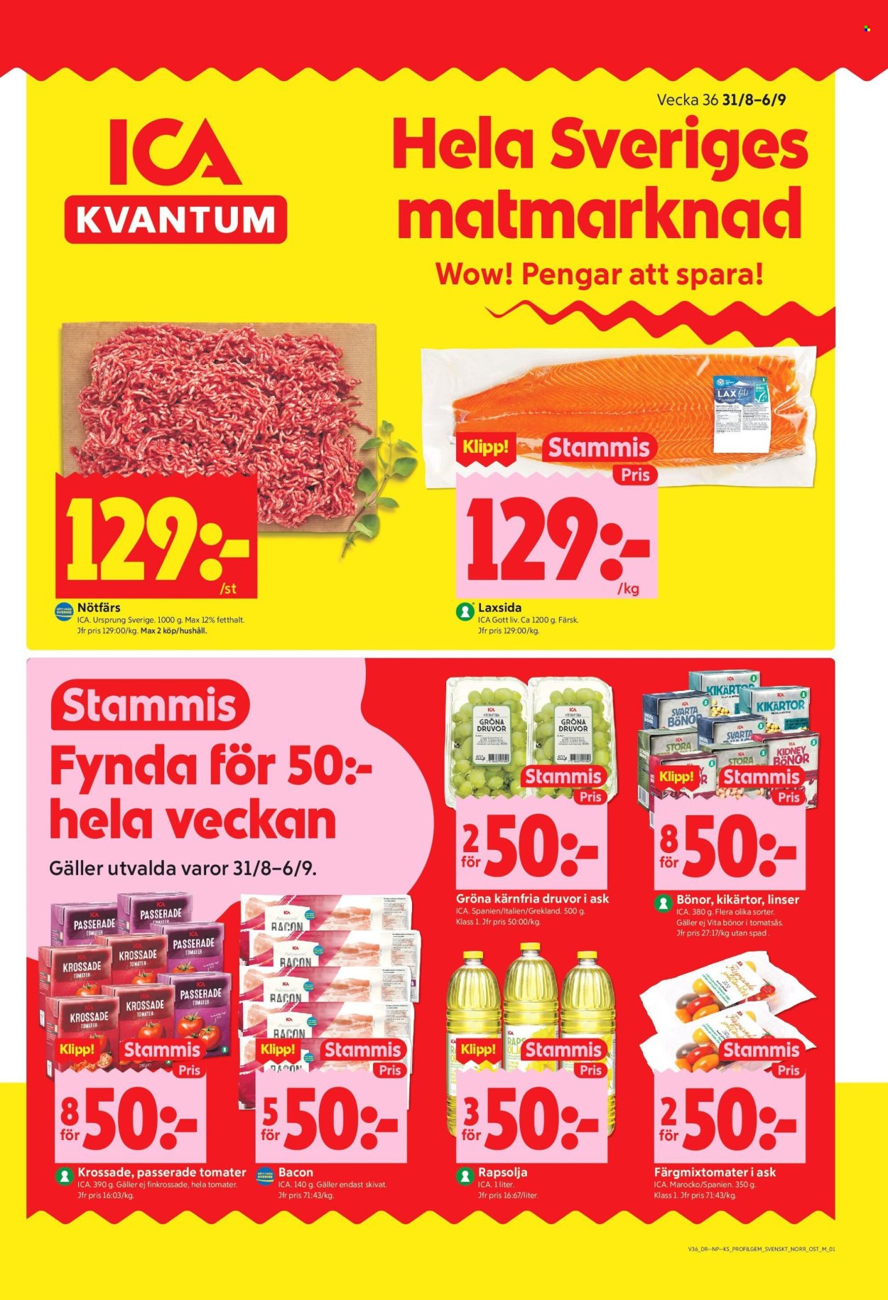 ICA reklamblad - 31/8 2026 - 6/9 2026. Sida 1