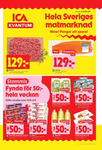 ICA reklamblad - 31/8 2026 - 6/9 2026.