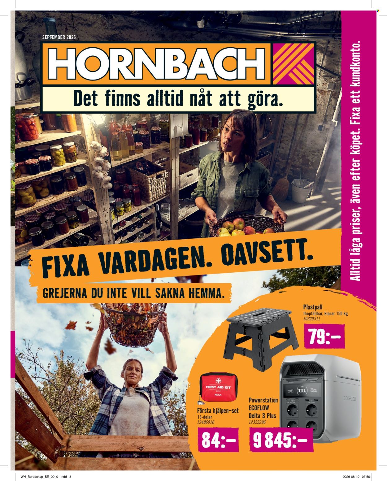 Hornbach reklamblad - 1/9 2026 - 30/9 2026. Sida 1