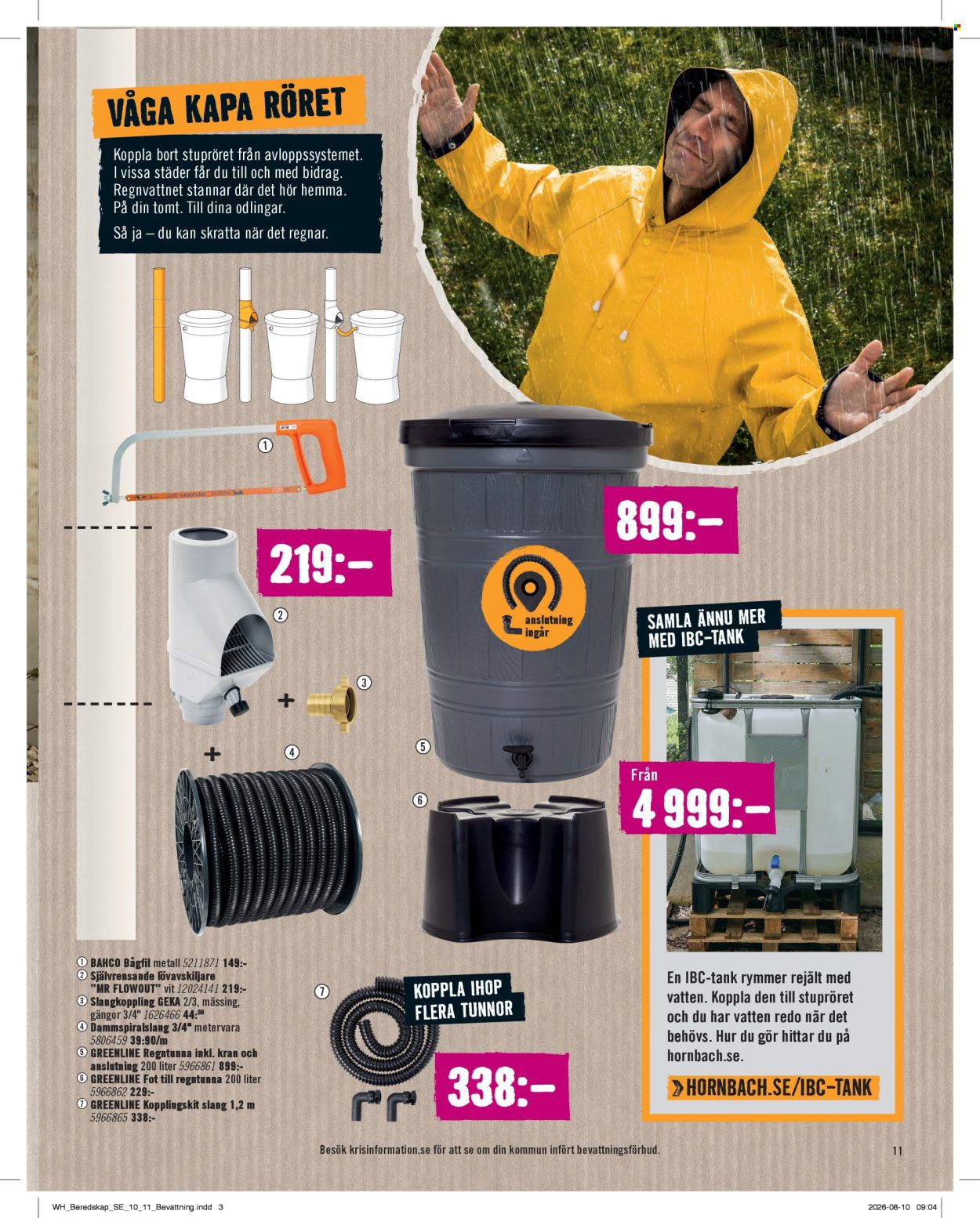 Hornbach reklamblad - 1/9 2026 - 30/9 2026. Sida 11