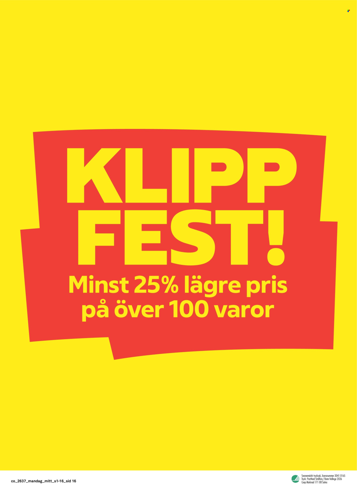 Coop reklamblad - 7/9 2026 - 13/9 2026. Sida 16