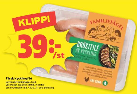 Färsk Kycklingfilé