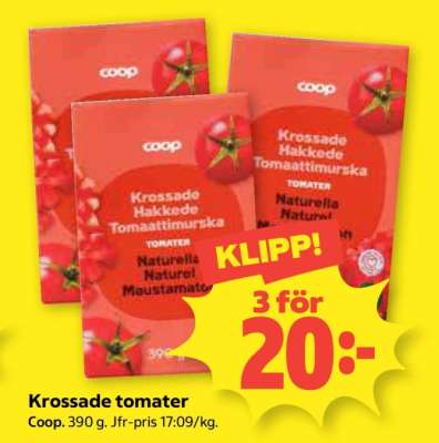 Krossade Tomater