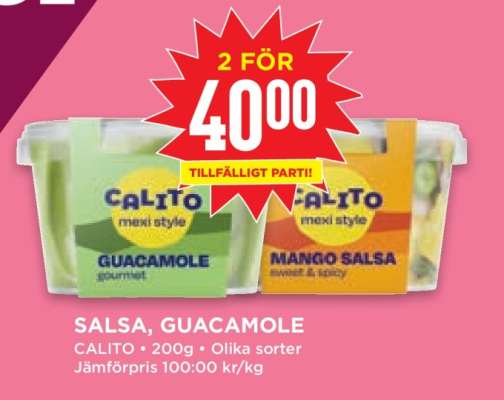 Salsa, Guacamole