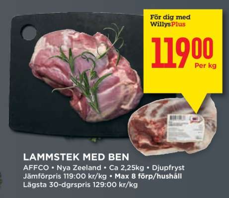 Lammstek med ben