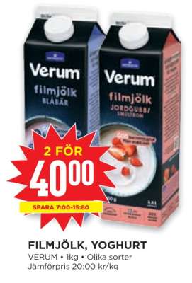 Filmjölk, yoghurt