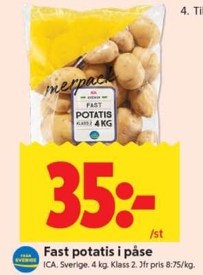 FAST POTATIS I PÅSE