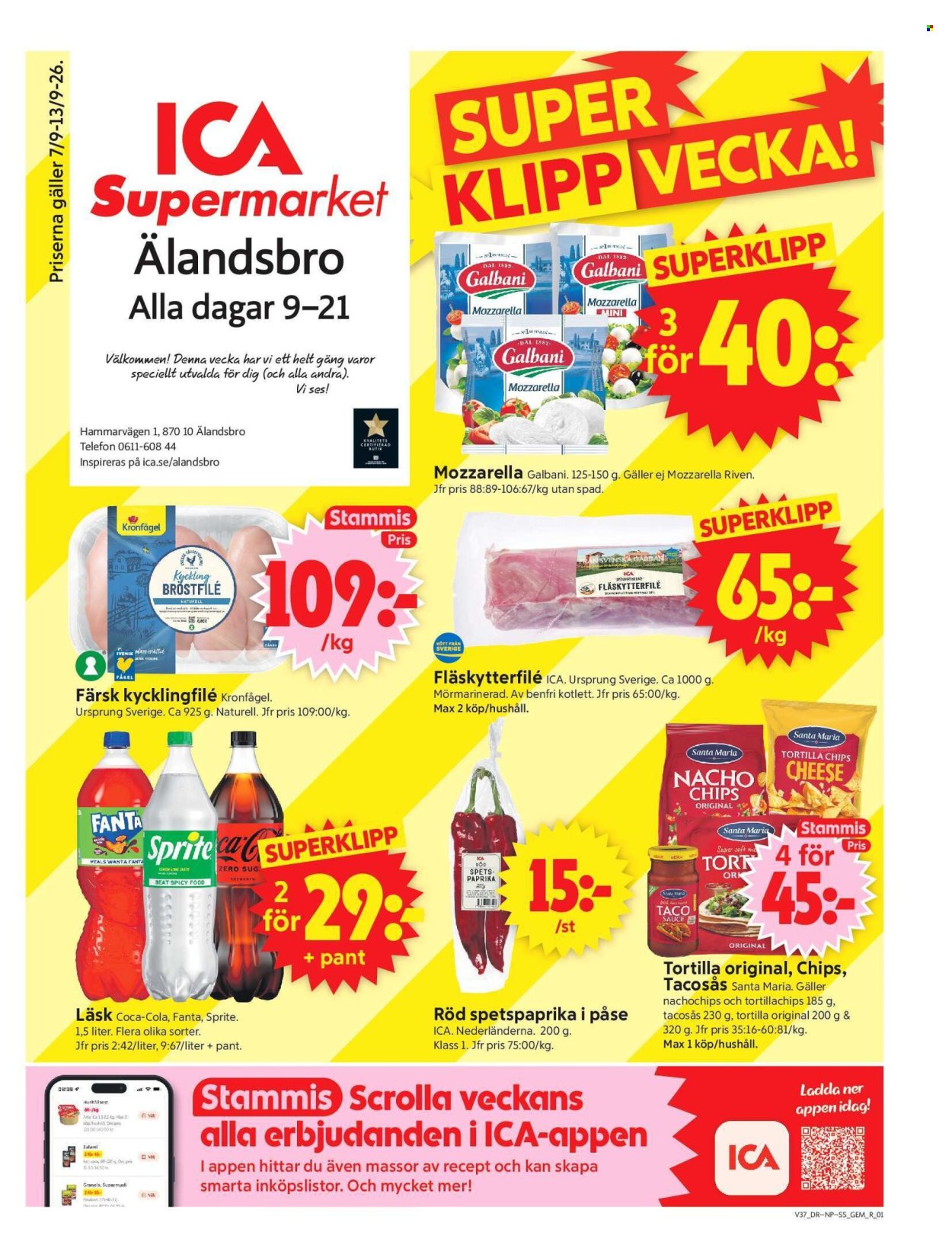 ICA reklamblad - 7/9 2026 - 13/9 2026. Sida 1