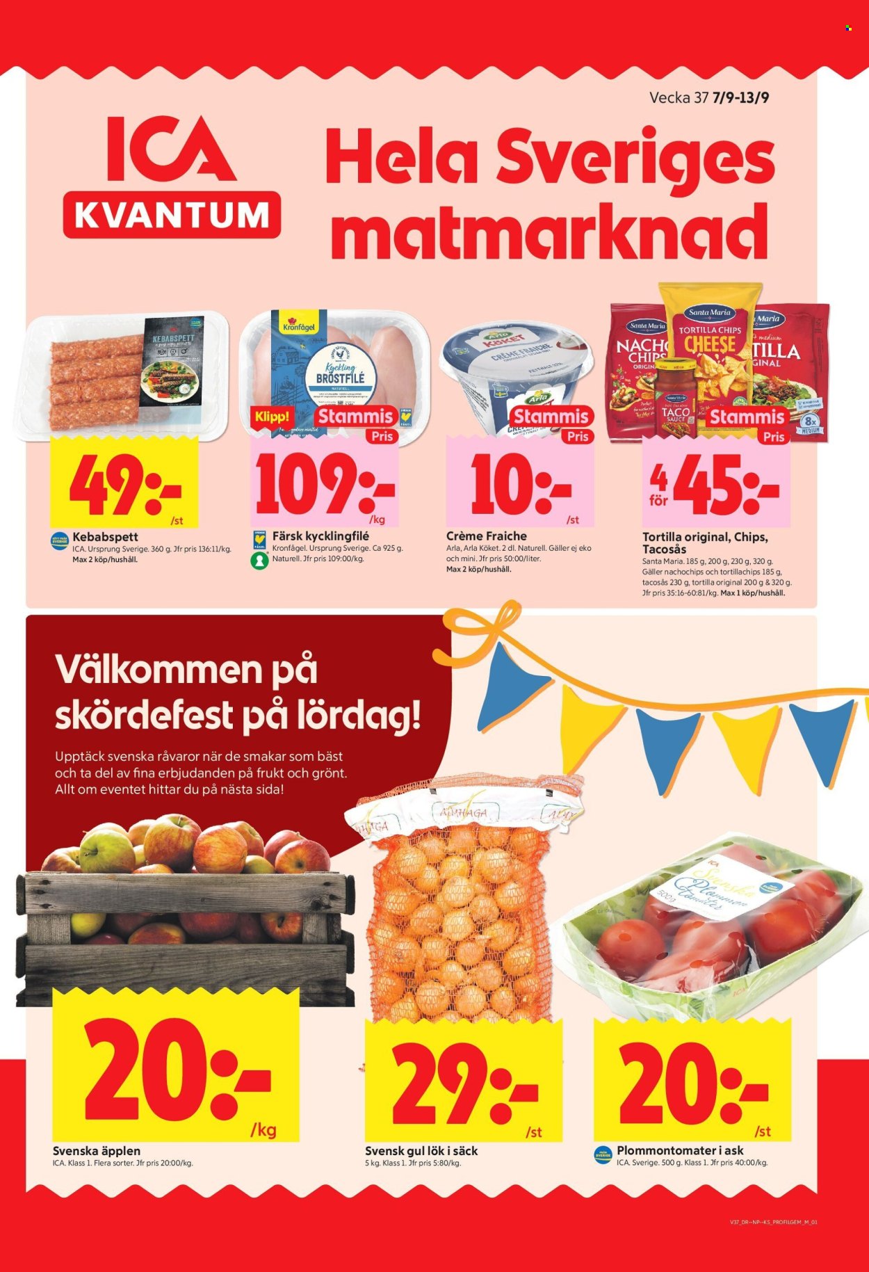 ICA reklamblad - 7/9 2026 - 13/9 2026. Sida 1
