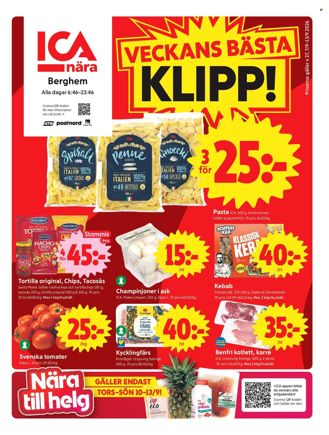 ICA reklamblad - 7/9 2026 - 13/9 2026. Sida 1