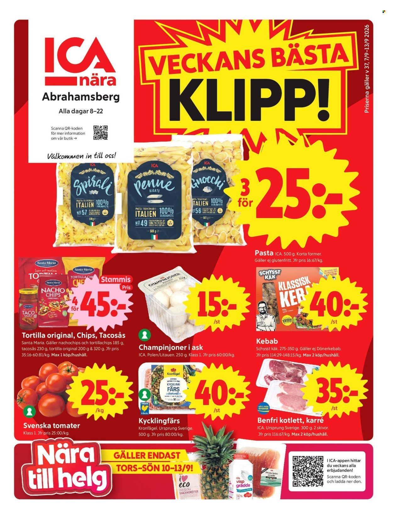 ICA reklamblad - 7/9 2026 - 13/9 2026. Sida 1