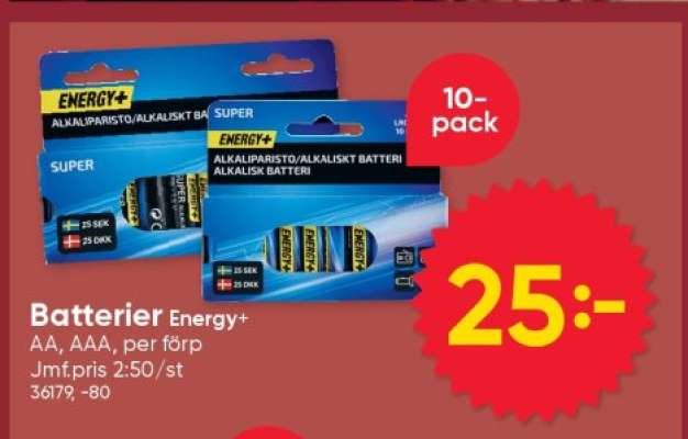 Batterier Energy+
