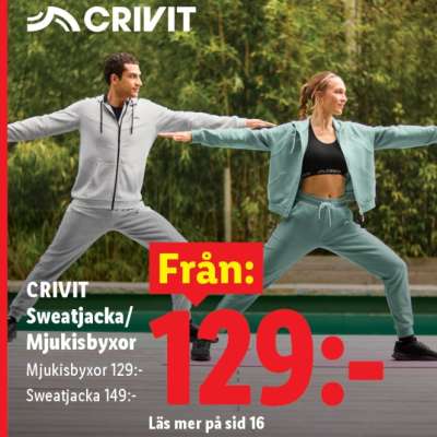 CRIVIT Sweatjacka/Mjukisbyxor
