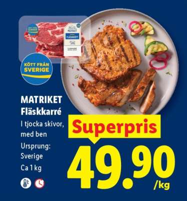 MATRIKET Fläskkarré